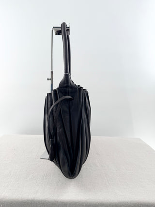 Lupo large leather accordion bag