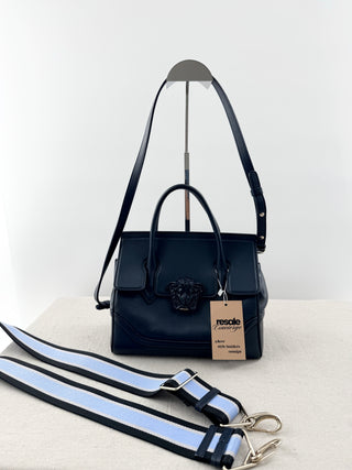 Versace leather medium size medusa bag with 2 straps