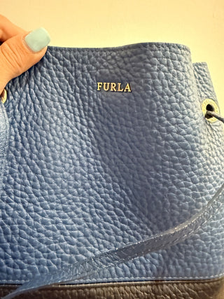 Furla leather two tone bucket bag