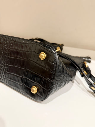 Brahmin horizontal textured leather bag