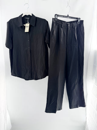 Anine Bing matching set shirt and pants, top XS oversized / bottom 38 FR - US 6