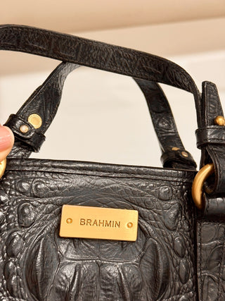 Brahmin horizontal textured leather bag