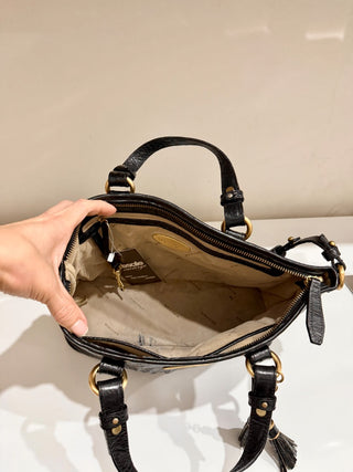 Brahmin horizontal textured leather bag