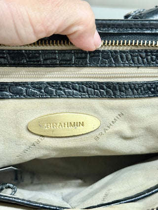 Brahmin horizontal textured leather bag