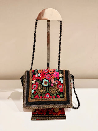 Zara sequin embellished fabric bag