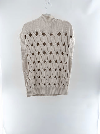 Anine Bing cotton blend sweater vest, XS oversized