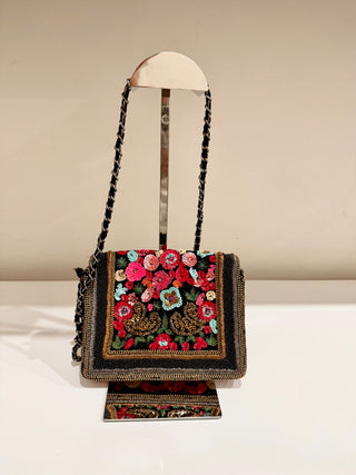 Zara sequin embellished fabric bag