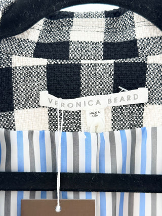Veronica Beard Cropped Checkered Tweed Blazer, 10