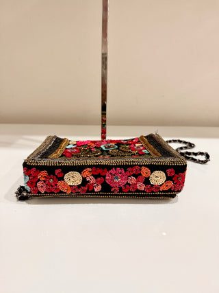 Zara sequin embellished fabric bag