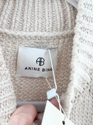 Anine Bing cotton blend sweater vest, XS oversized