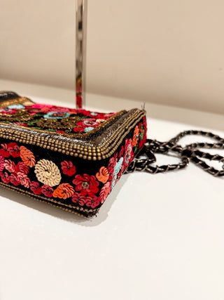 Zara sequin embellished fabric bag