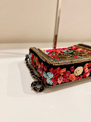 Zara sequin embellished fabric bag