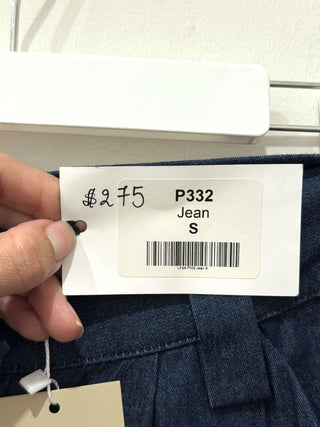 NWT Les Filles D'ailleurs High Rise Wide Leg Palazoo Jeans Dark Blue Women's S