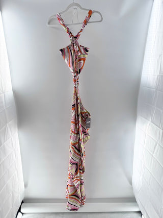 Bahama Mama Abstract-print halter wide leg jumpsuit, s
