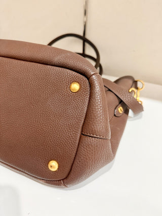 Prada large shopper leather bag with strap