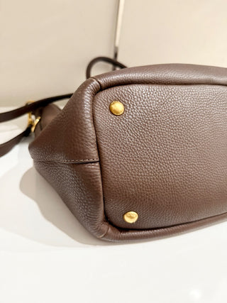 Prada large shopper leather bag with strap