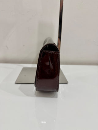 Louis Vuitton Amarante Vernis Leather Sobe Clutch Purse Handbag Burgundy