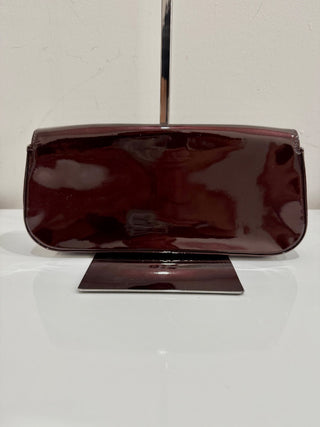 Louis Vuitton Amarante Vernis Leather Sobe Clutch Purse Handbag Burgundy