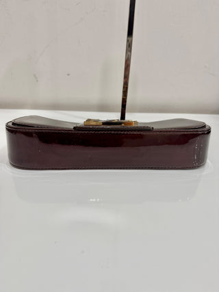 Louis Vuitton Amarante Vernis Leather Sobe Clutch Purse Handbag Burgundy