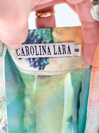 Carolina Lara Floral halter tie front top & shorts, 6