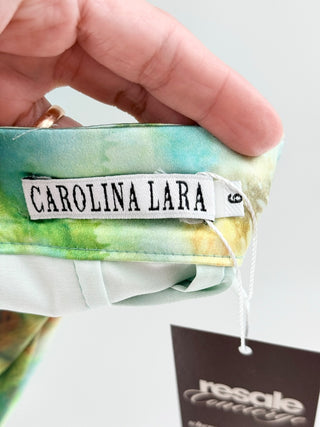 Carolina Lara Floral halter tie front top & shorts, 6