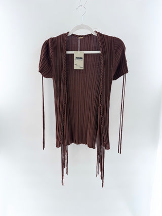 Cult Gaia knit open front tie top, XS