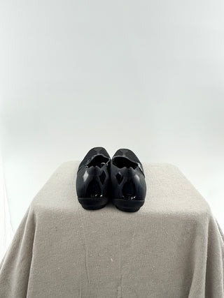 Prada vintage patent leather and nylon ballet flats, 38.5