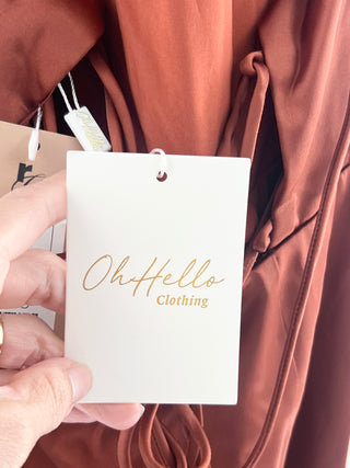 Oh Hello satin long dress, M