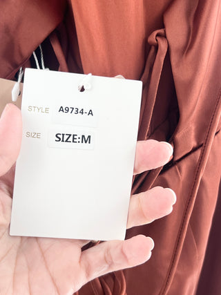 Oh Hello satin long dress, M