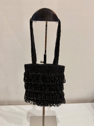 BEBE fringe crystal bag