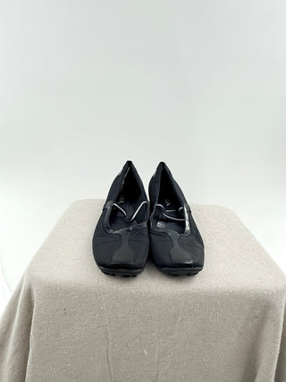 Prada vintage patent leather and nylon ballet flats, 38.5