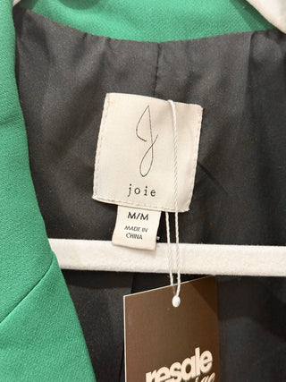 Joie Peak Long Sleeve Lapel Double-Breasted Blazer Forest-Green Women's Size M