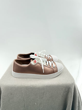 Prada satin low top sneakers, 39