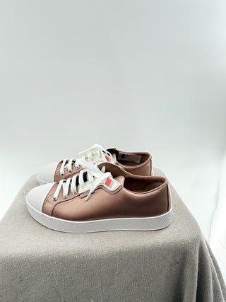 Prada satin low top sneakers, 39
