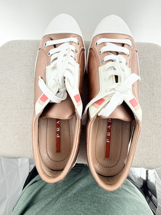 Prada satin low top sneakers, 39