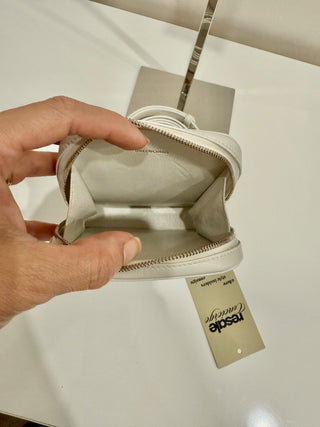 Balenciaga Leather Cash Phone & Card Holder Shoulder Bag White Women's Small