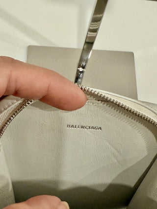 Balenciaga Leather Cash Phone & Card Holder Shoulder Bag White Women's Small