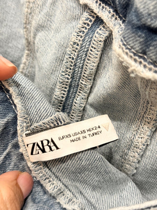 Zara strapless denim mini dress, XS