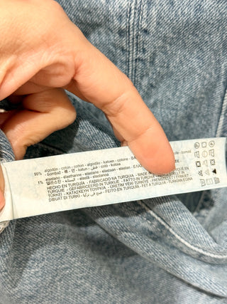 Zara strapless denim mini dress, XS