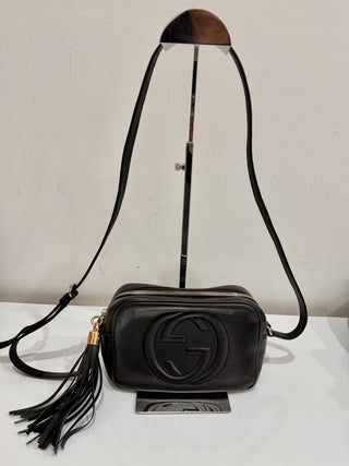 Gucci GG Leather Soho Leather Disco Bag Black Women's Size Small