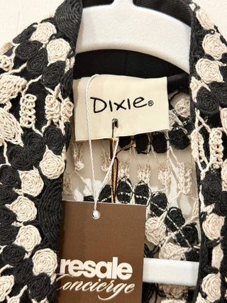 Dixie crochet set duster coat and pants, top M / pants L