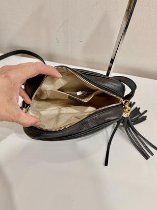 Gucci GG Leather Soho Leather Disco Bag Black Women's Size Small