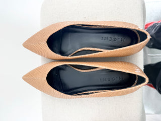 M. Gemi textured leather pointy toe flats, 37.5