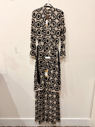 Dixie crochet set duster coat and pants, top M / pants L