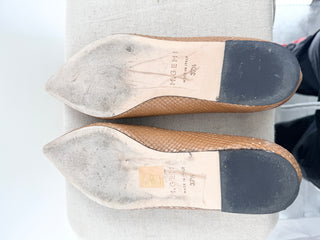 M. Gemi textured leather pointy toe flats, 37.5