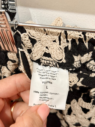 Dixie crochet set duster coat and pants, top M / pants L