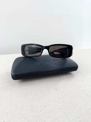 Balenciaga BB 0096 rectangular sunglasses with BB logo