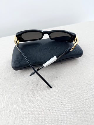 Balenciaga BB 0096 rectangular sunglasses with BB logo