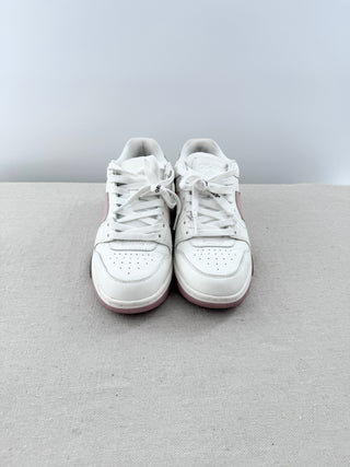 Off-White Out of Office Leather Low Top Sneakers Women's White Pink EU 37