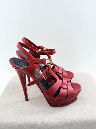 Saint Laurent tribute leather platform shoes, 37.5